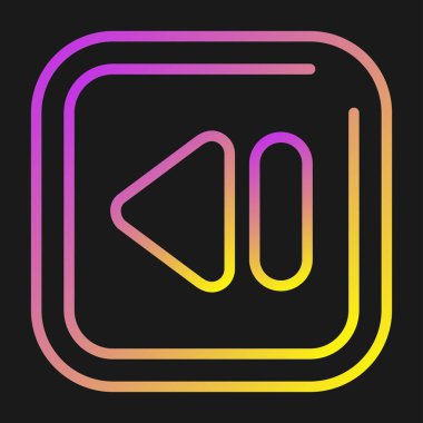 Vektör illüstrasyonu, Geri sarma düğmesi Simgesi