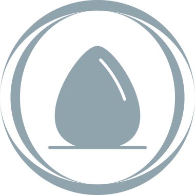 Yumurta simgesi tasarımının vektör çizimi