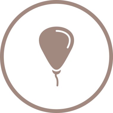 Balon web simgesi, basit vektör illüstrasyonu