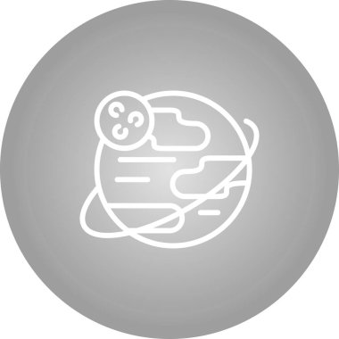 Gezegen simge vektör çizim 