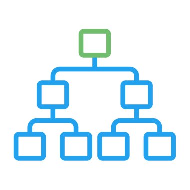 Karar ağaçları. Web simgesi basit illüstrasyon
