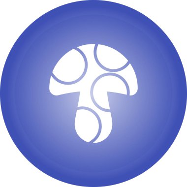 Mantar. Web simgesi basit illüstrasyon 