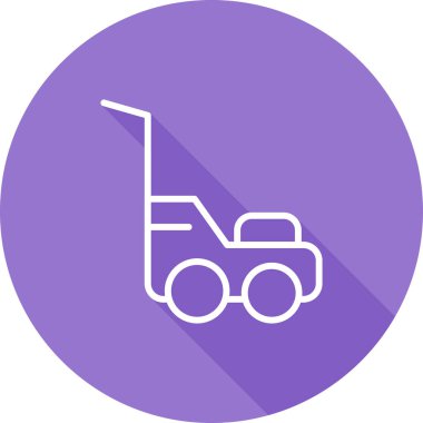 Çim biçme makinesi. Web simgesi basit illüstrasyon