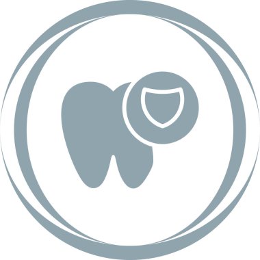 Diş simgesinin vektör illüstrasyonu 