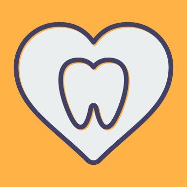 Diş bakımı. Web simgesi basit illüstrasyon