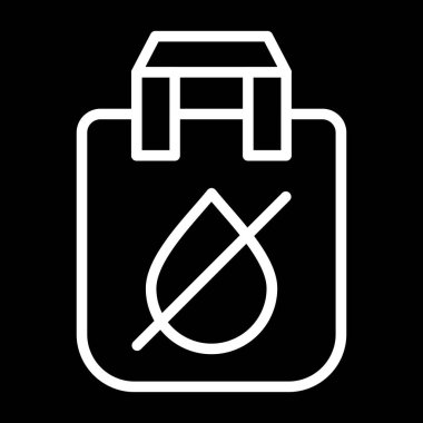 Vektör illüstrasyon simgesi Su geçirmez çanta