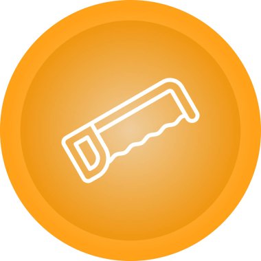 Demir testeresi. Web simgesi basit illüstrasyon