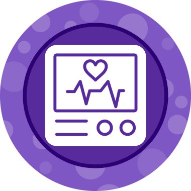 Kalp Atışı İzleyici web simgesi, basit vektör illüstrasyonu 
