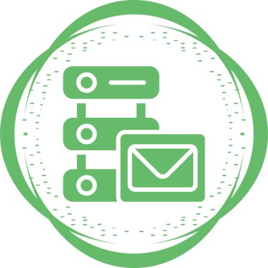 SMTP Sunucu Web simgesi, basit illüstrasyon