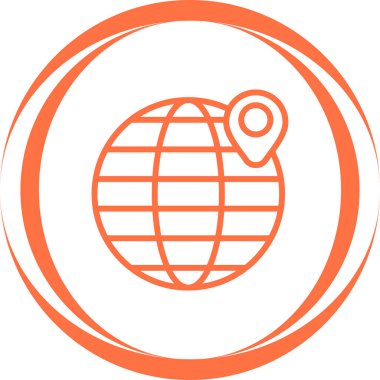 Dünya çapında. Web simgesi basit illüstrasyon
