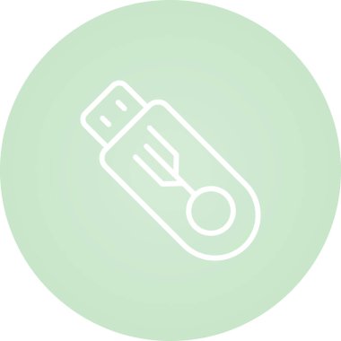 usb flash disk simgesinin vektör çizimi 