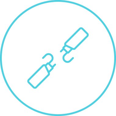 Kırık Kablo web simgesi, basit illüstrasyon 