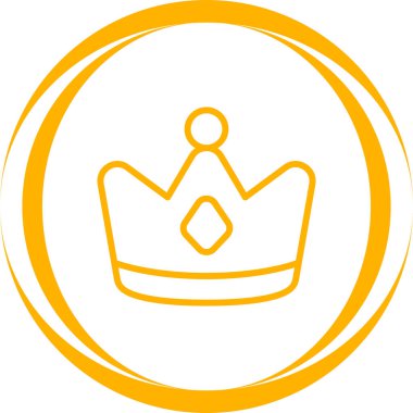 Taç simgesi, ağ basit illüstrasyon