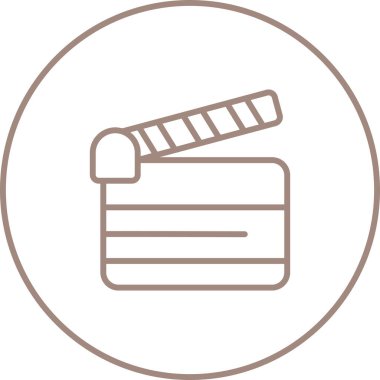 Alkış tahtası web simgesi, basit vektör illüstrasyonu 