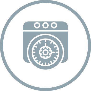 Web Tarayıcı Web simgesi, basit illüstrasyon 