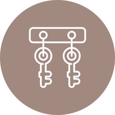 tuş simgesi vektör illüstrasyonu için kancalar 