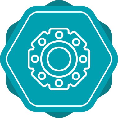 Nut Ayırılmış Simgesini Kilitle, Beyaz Arkaplanda Fındık Simgesini Vidala 