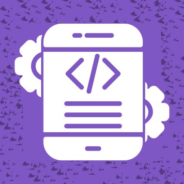 Mobil Uygulama Geliştirme simgesi, vektör illüstrasyonu basit tasarım
