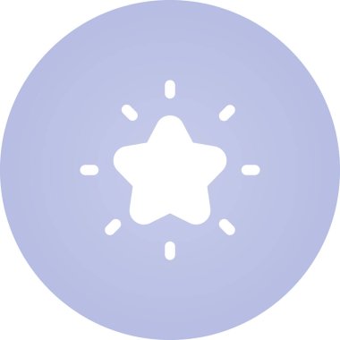 Parlayan Yıldız. Web simgesi basit tasarım