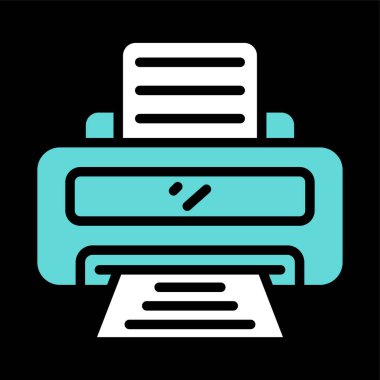 Yazıcı web simge vektör çizim 