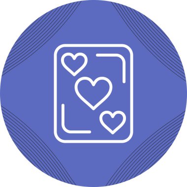 Kart web simgesi oynanıyor, basit vektör illüstrasyonu