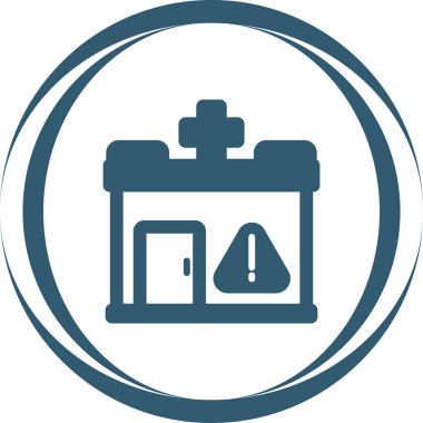 Hastane çizgisi ikon vektör tasarımı