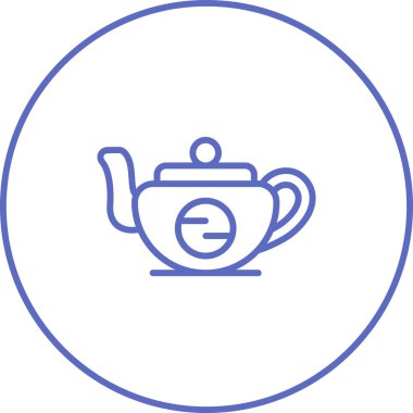 Çaydanlık ağ simgesinin vektör illüstrasyonu