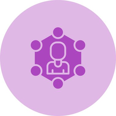 Ağ Segmentasyonu Web simgesi, basit vektör illüstrasyonu 