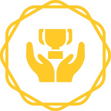 Kupa. Web simgesi basit illüstrasyon