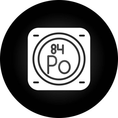 Kimyasal Element Web simgesi vektör çizimi