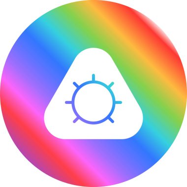 Uyarı levhası. Web simgesi vektör illüstrasyonu