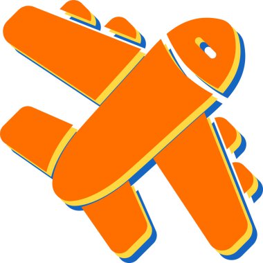 Düzlem web simgesi, basit vektör illüstrasyonu