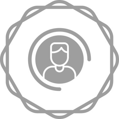 Adamım. Web simgesi basit illüstrasyon