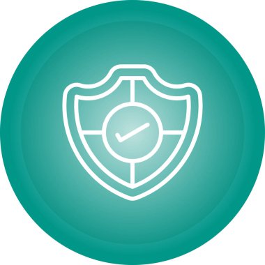 Kalkanın basit vektör simgesi, güvenlik kavramı