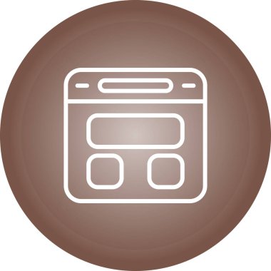 Web tarayıcı simgesi, vektör illüstrasyonu basit tasarım