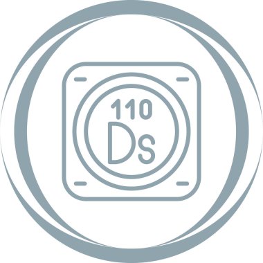 Periyodik tablonun kimyasal elementinin web illüstrasyonu