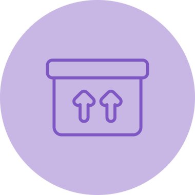 Kutu Yukarı simgesinin vektör illüstrasyonu