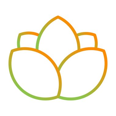 Nilüfer çiçeği. Web simgesi basit illüstrasyon