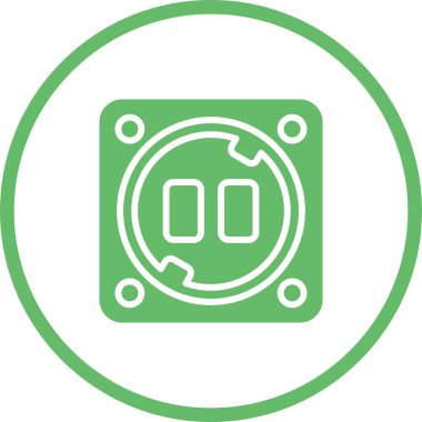 Soket. Web simgesi basit illüstrasyon