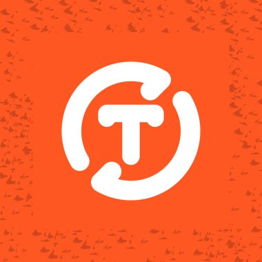 Bir harf simgesinin vektör illüstrasyonu 