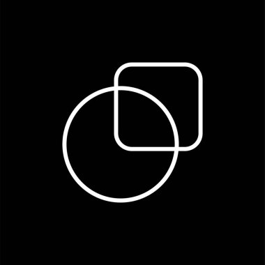 Basit düz şekil simgesi vektörü