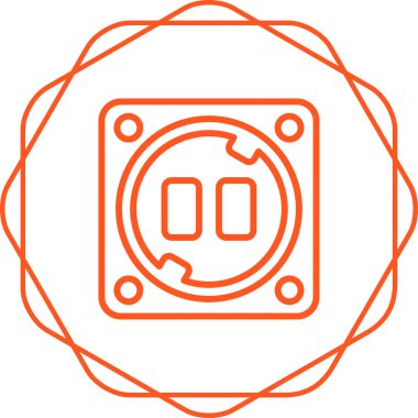 Soket. Web simgesi basit illüstrasyon