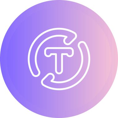 Bir harf simgesinin vektör illüstrasyonu 