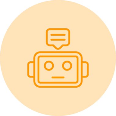 Chatbot 'lar. Web simgesi basit illüstrasyon