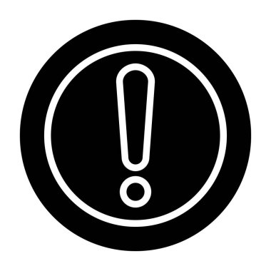 Ünlem işareti simgesi. Dikkat uyarı simgesi. Vektör illüstrasyonu