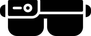 Akıllı gözlük simgesi, modern vektör illüstrasyonu