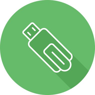 usb flash disk simgesinin vektör çizimi 