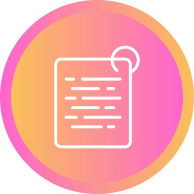 belge simgesi, vektör illüstrasyonu basit tasarım