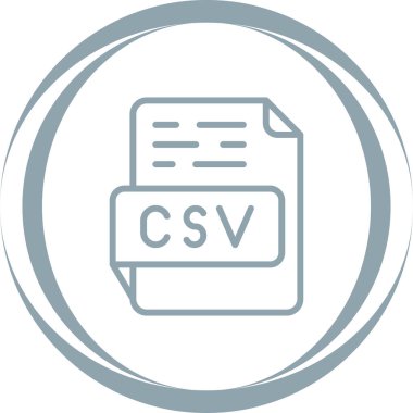 CSV web simgesi, basit illüstrasyon