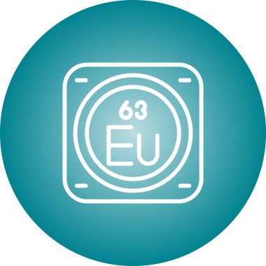 Kimyasal Element Web simgesi vektör çizimi